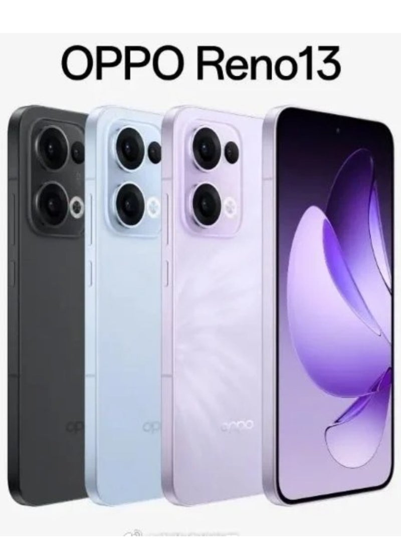 OPPO - Reno 13 Mobile 16GB+256GB Midnight Black features a 6.7-inch FHD+ AMOLED display with a 120Hz refresh rate, a 240Hz touch sampling rate, a 2,160Hz PWM dimming rate, Mediatek Dimensity 8350 chipset with Google play Chinese version - Image 1