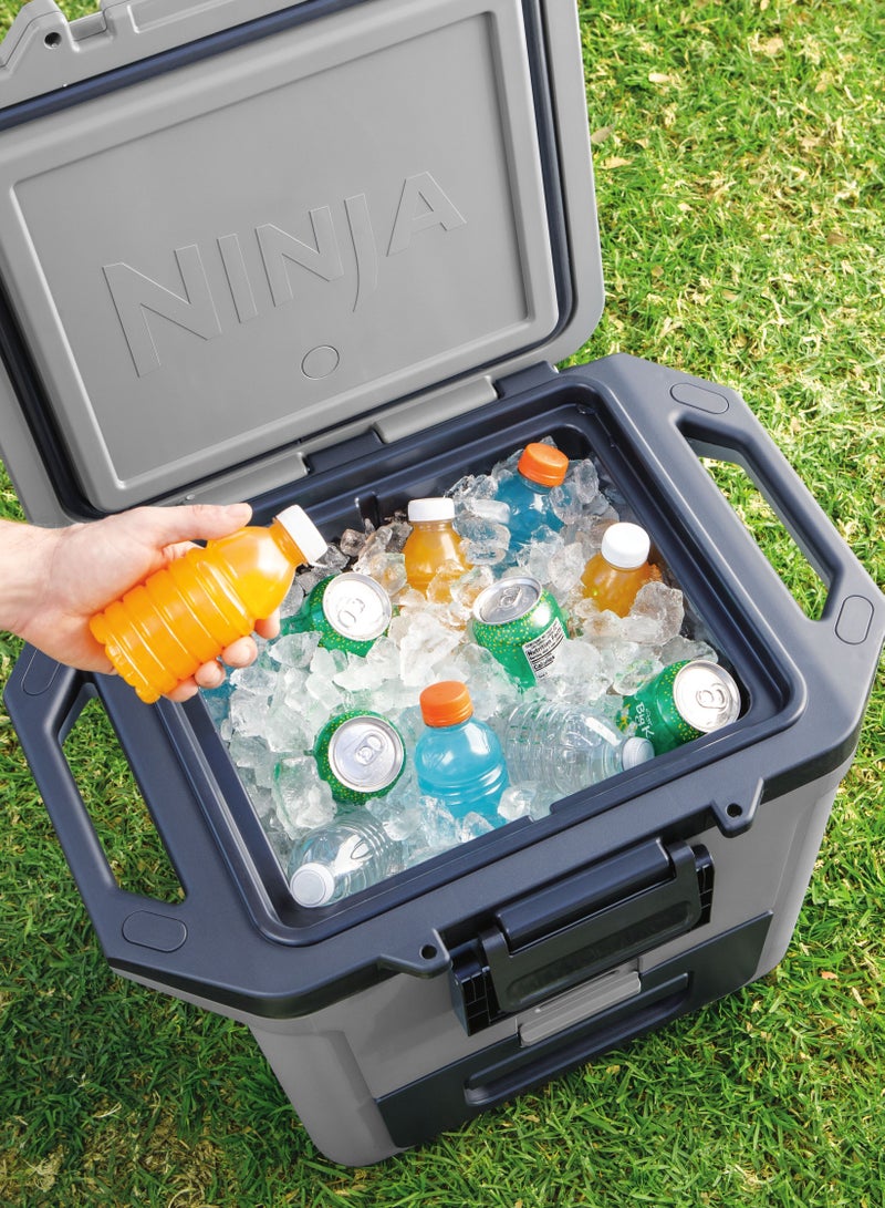 Ninja FrostVault Hard Cooler 28L, Premium Heavy-Duty Insulated Cool Box, FB131UKGY Grey 28Liters - pnsku/N70132003V/45/_/1732872566/7d98e91f-b2b6-4485-83f0-d6729565fb9c