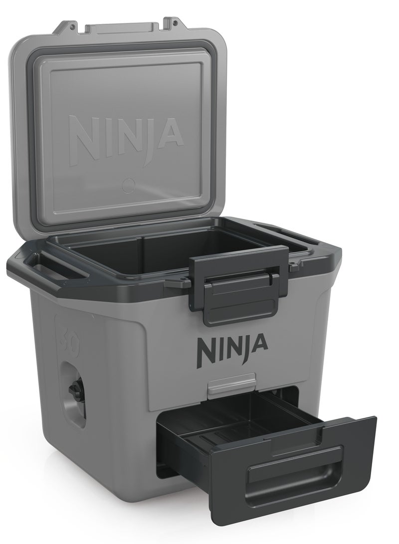 نينجا Ninja FrostVault Hard Cooler 28L, Premium Heavy-Duty Insulated Cool Box, FB131UKGY Grey 28Liters  - Image 4
