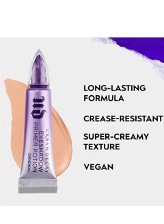 Urban Decay Eyeshadow Primer Potion, Award-winning Nude Eye Primer, Crease-free Eye Makeup Looks, Smooths & Preps Eyelid Base for Vibrant Color, All-day Wear, Dries Invisible, All Skin Tones, Vegan Nude Eye Primer  - Image 2