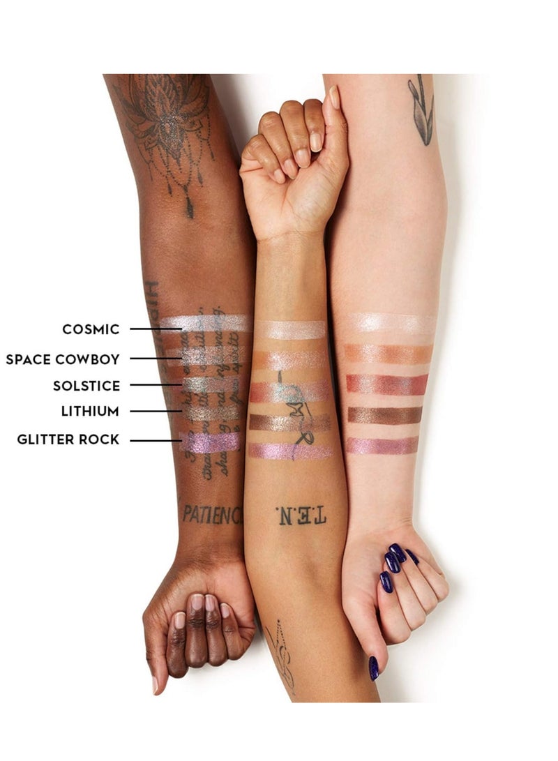 Urban Decay 24/7 Moondust Glitter Eyeshadow Single, Buildable Sparkly Eye Glitter, Long-lasting Shimmer Finish, Reflective Iridescent Eye Shadow Topper, Wet Look Effect, Vegan, Cruelty-free - 0.06 oz Space Cowboy (Champagne Gold Silver Sparkle)  - Image 4