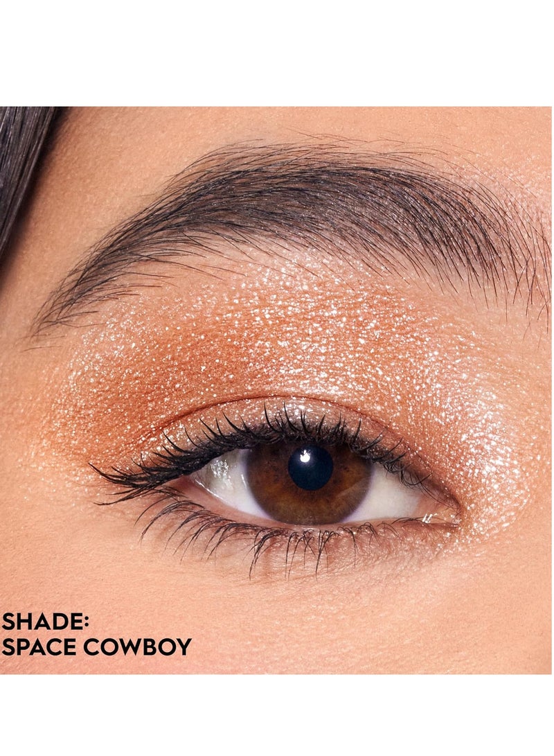 Urban Decay 24/7 Moondust Glitter Eyeshadow Single, Buildable Sparkly Eye Glitter, Long-lasting Shimmer Finish, Reflective Iridescent Eye Shadow Topper, Wet Look Effect, Vegan, Cruelty-free - 0.06 oz Space Cowboy (Champagne Gold Silver Sparkle)  - Image 3