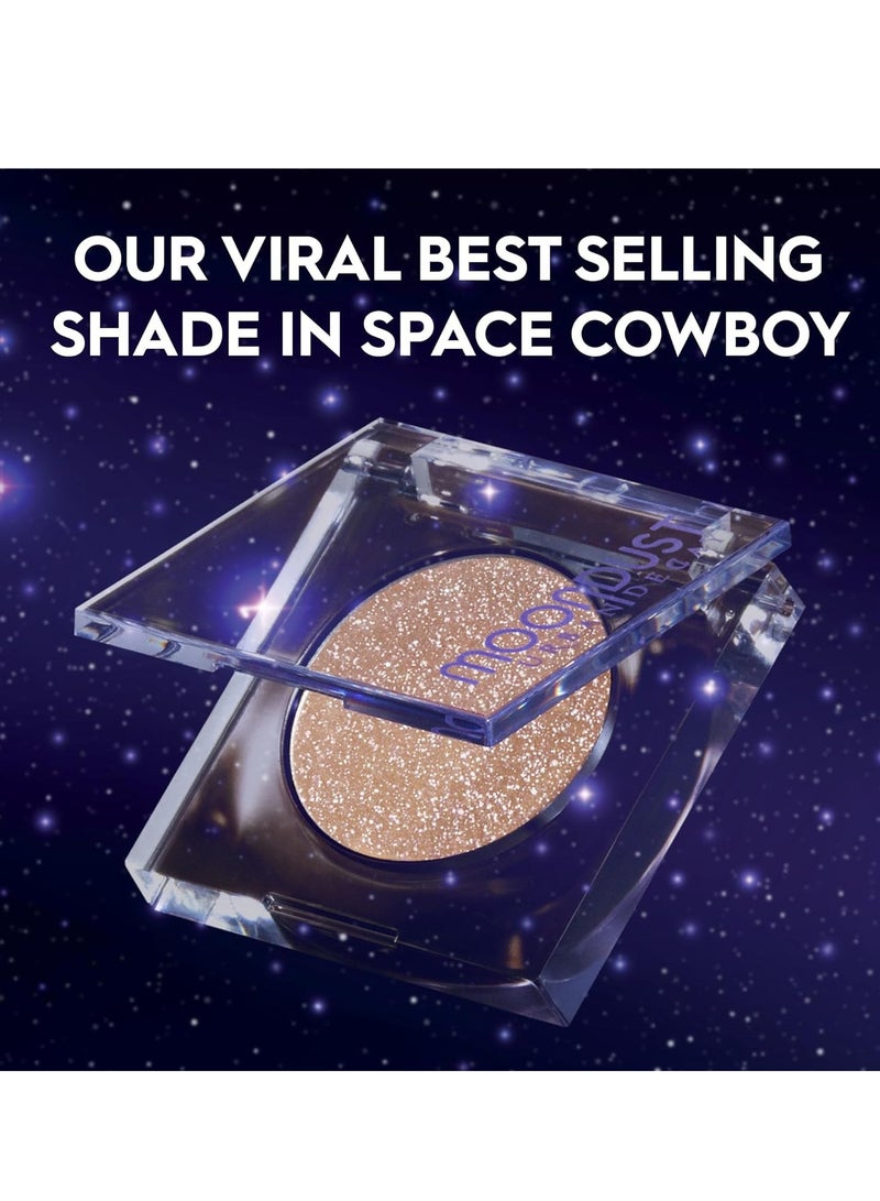Urban Decay 24/7 Moondust Glitter Eyeshadow Single, Buildable Sparkly Eye Glitter, Long-lasting Shimmer Finish, Reflective Iridescent Eye Shadow Topper, Wet Look Effect, Vegan, Cruelty-free - 0.06 oz Space Cowboy (Champagne Gold Silver Sparkle)  - Image 5