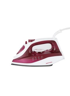 كريبتون Steam Iron | Dry Steam Ironing Box with Nonstick Soleplate | Compact and Handy Design with Multiple Functions | 210 ml Water Tank, Suitable for All Kinds of Fabric, 1700 W Power | 2 Years Warranty 210 ml 1700 W KNSI6015 White/Magenta  - Image 2