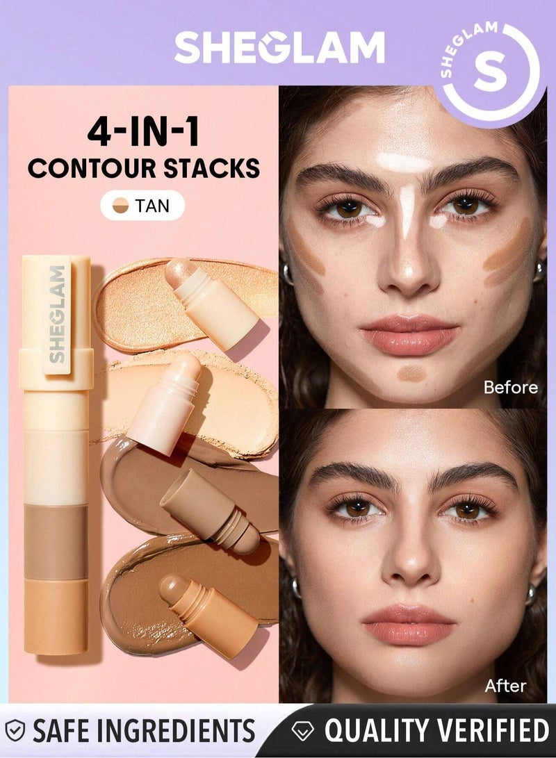 SHEGLAM Multi-Glam Face Pen - Tan Multicolour - Image 1