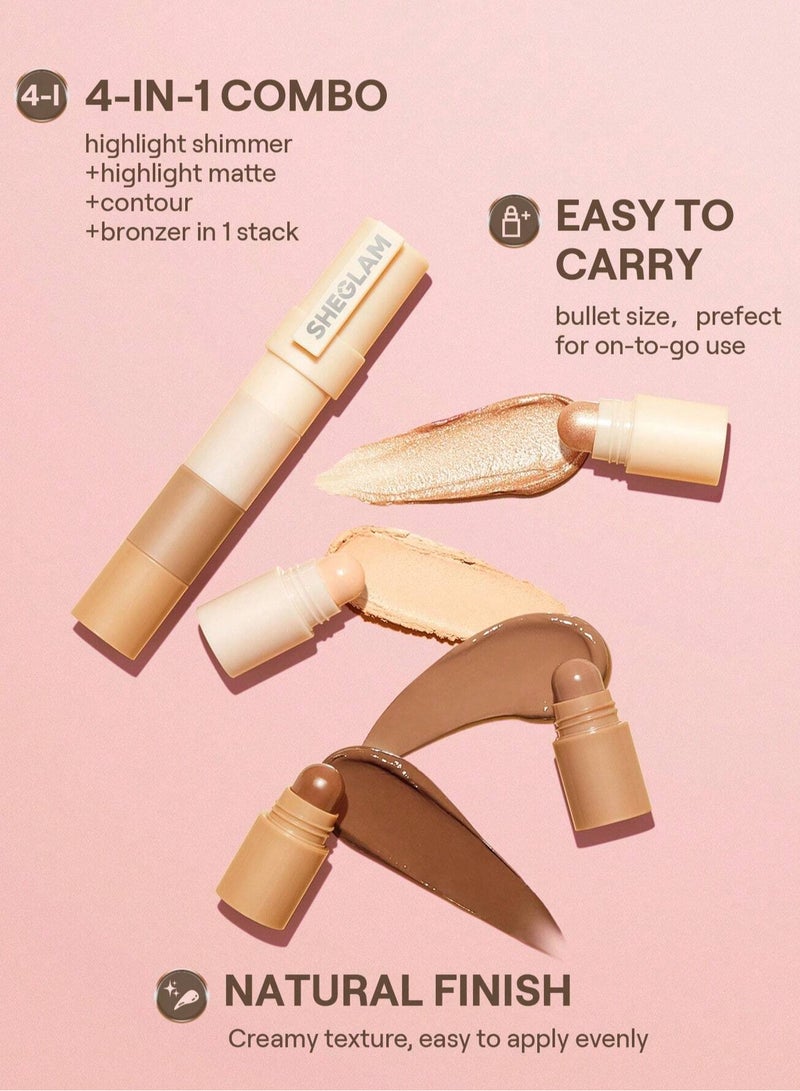 SHEGLAM Multi-Glam Face Pen - Tan Multicolour - Image 5