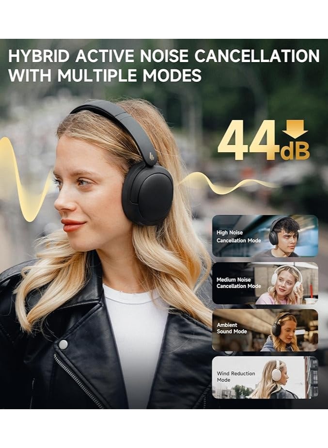EDIFIER - W800BT Pro -44dB Hybrid Active Noise Cancelling Headphones, Wireless Over Ear Headphones with Bluetooth 5.4, Hi-Res Audio, AI Clear Call, Custom EQ via App, Foldable Design, 253g Comfort Black - Image 1