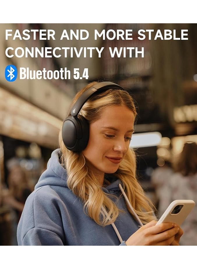 EDIFIER - W800BT Pro -44dB Hybrid Active Noise Cancelling Headphones, Wireless Over Ear Headphones with Bluetooth 5.4, Hi-Res Audio, AI Clear Call, Custom EQ via App, Foldable Design, 253g Comfort Black - Image 1