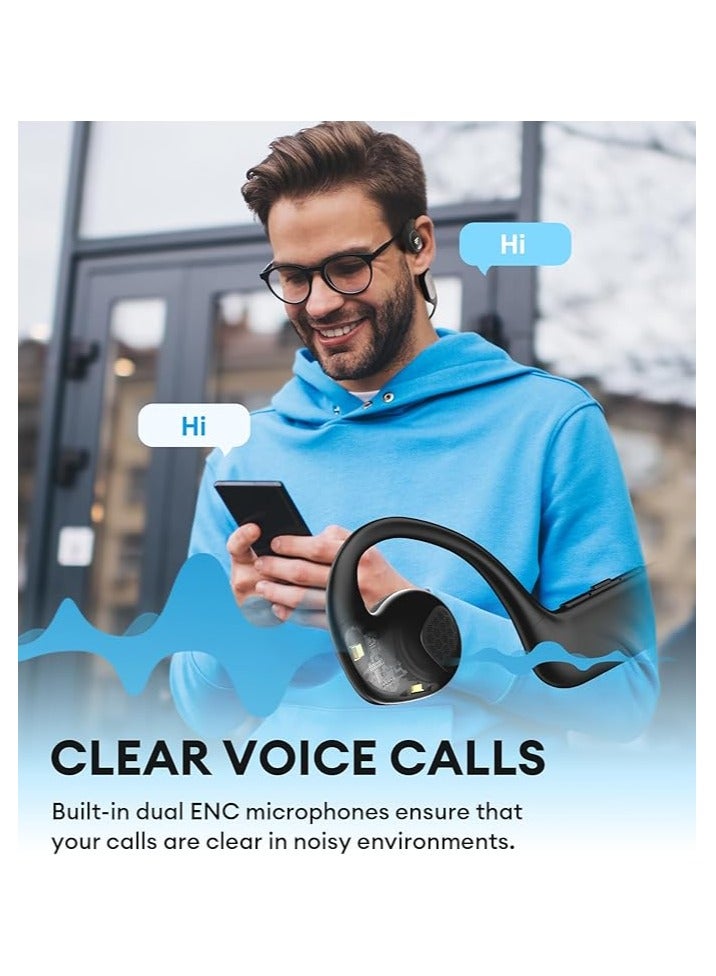 EDIFIER Comfo Run Open-Ear Wireless Air Conduction Sports Headphones, Bluetooth 5.3, Built-in Mic, 17 Hrs Playtime, Fast Charging, IP55 Sweat Resistant for Workouts Running Cycling Black - Image 5