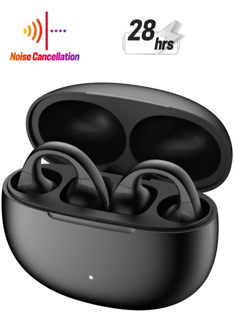 Comfo C  TWS Open-Ear Earbuds ,BT5.4 ,USB-C,IP56,28Hrs Battery,AI Noise Canceling Technology Black