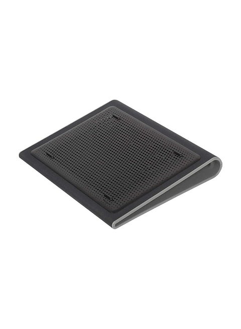 Dual Cooling Fan Laptop Chill Mat, Best Notebook Tray, Adjustable Cooling Pad for 17-Inch Notebook, Laptop Stand for Desk/Bed/ Lap with USB-A/ Mini USB Cable to Dadget - AWE55GL | Black/Grey