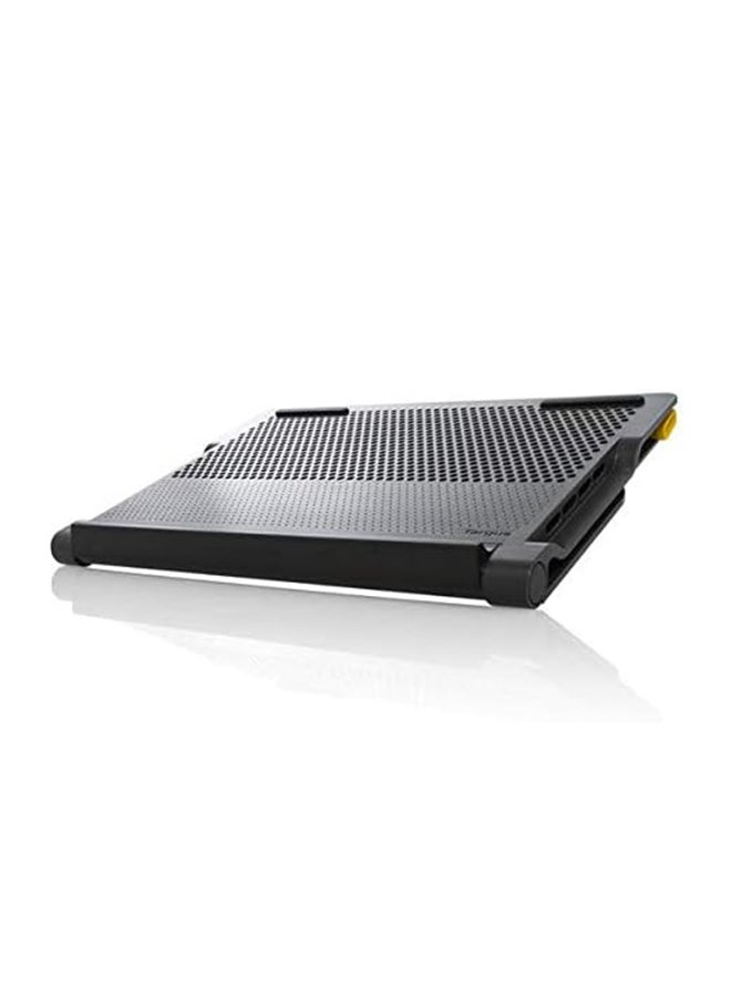 Targus 17" Dual Fan Laptop Chill Mat Plus, Ergonomic Cooling Pad, Heat Protection, 4-Port USB Hub Laptop Fan, (AWE81EU) Black/Grey  - Image 4