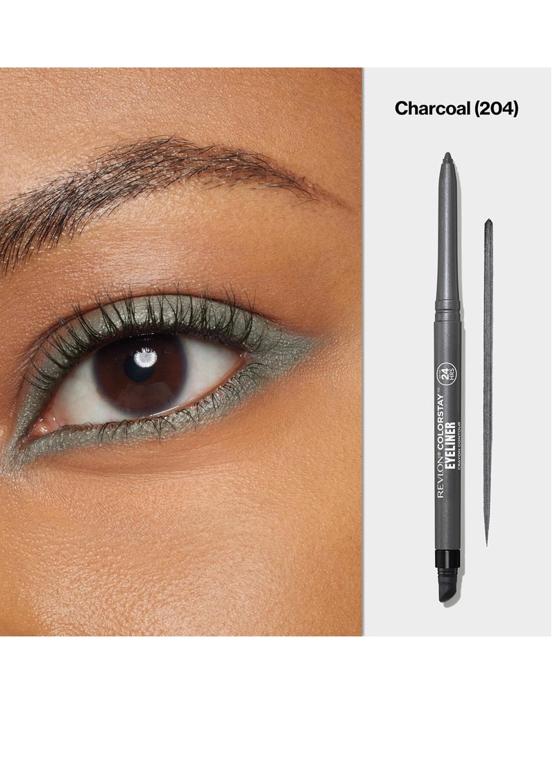 ريفلون قلم تحديد العيون ColorStay، هدايا مكياج للنساء، مع شاربنر مدمج، مقاوم للماء، مقاوم للتلطخ، 204، 0.01 أونصة (عبوة من 1) - Image 2