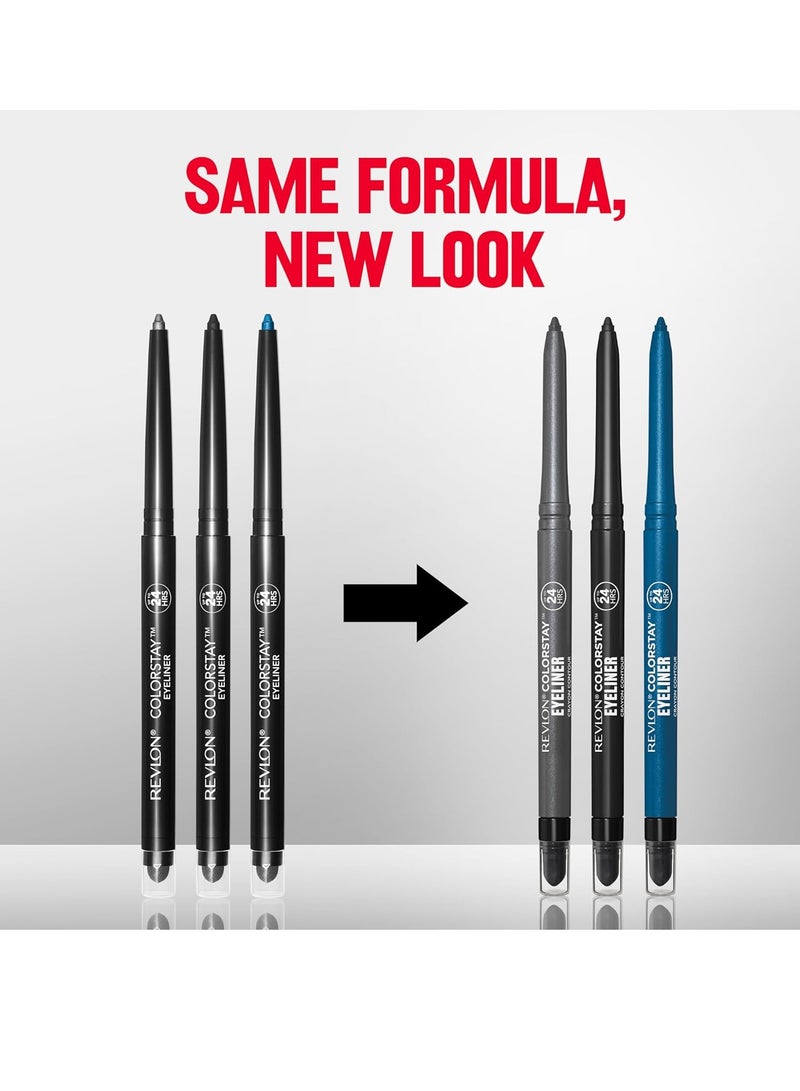 ريفلون قلم تحديد العيون ColorStay، هدايا مكياج للنساء، مع شاربنر مدمج، مقاوم للماء، مقاوم للتلطخ، 204، 0.01 أونصة (عبوة من 1) - Image 4