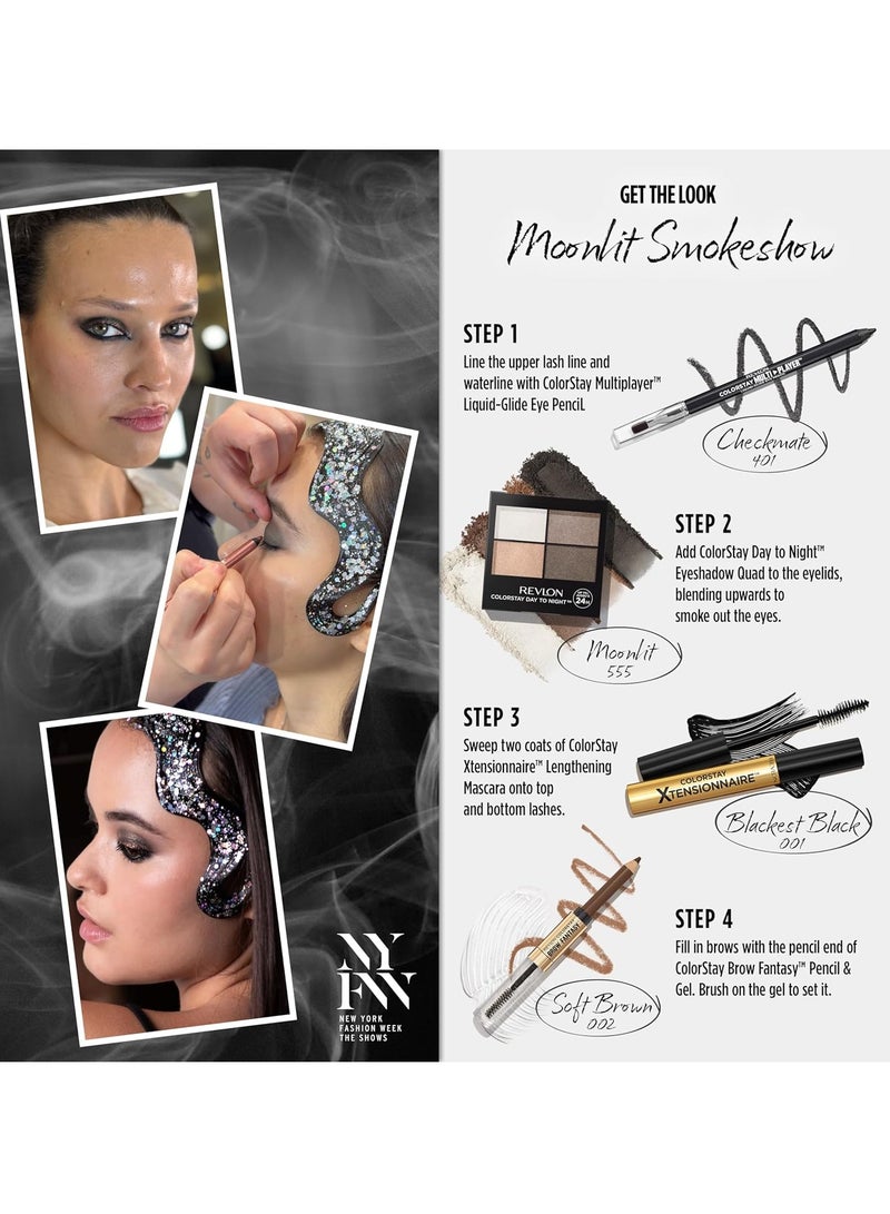 ريفلون ColorStay Multiplayer Liquid-Glide Eyeliner Pencil, Makeup Stocking Stuffers for Women, Waterproof, Smudgeproof, 401, 0.03 oz Checkmate - Image 3