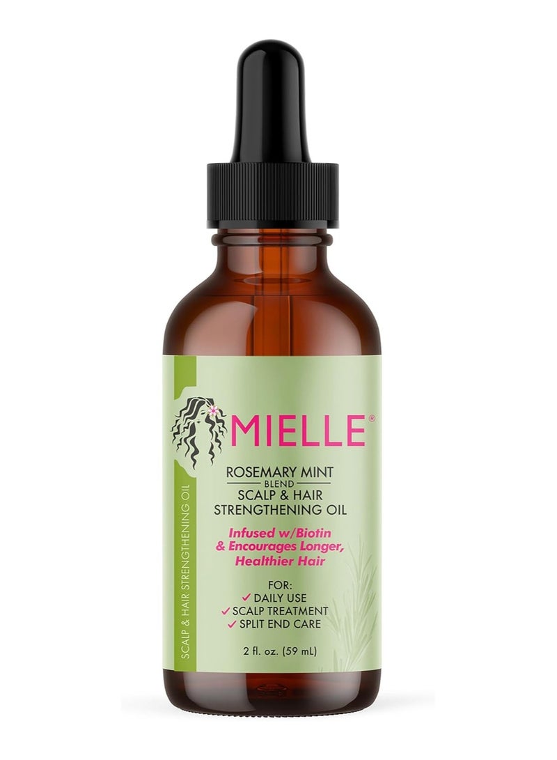 MIELLE Organics MIELLE - ROSEMARY MINT, SCALP & HAIR OIL, INFUSED W/BIOTIN & ENCOURGES GROWTH, FOR DAILY USE, SCALP TREATMENT, SPLIT END CARE & SCALP & STRENGTHENING OIL - Image 1