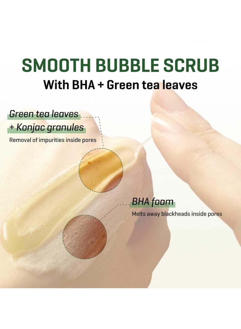 Some by Mi SOME BY MI Bye Bye Blackhead 30 Days Miracle Green Tea Tox Bubble Cleanser - 4.23 Oz, 120g - Korean Face Wash for Removing Blackhead - Daily Pore Minimizer for Face Skin Texture - Korean Skin Care 120grams  - Image 5