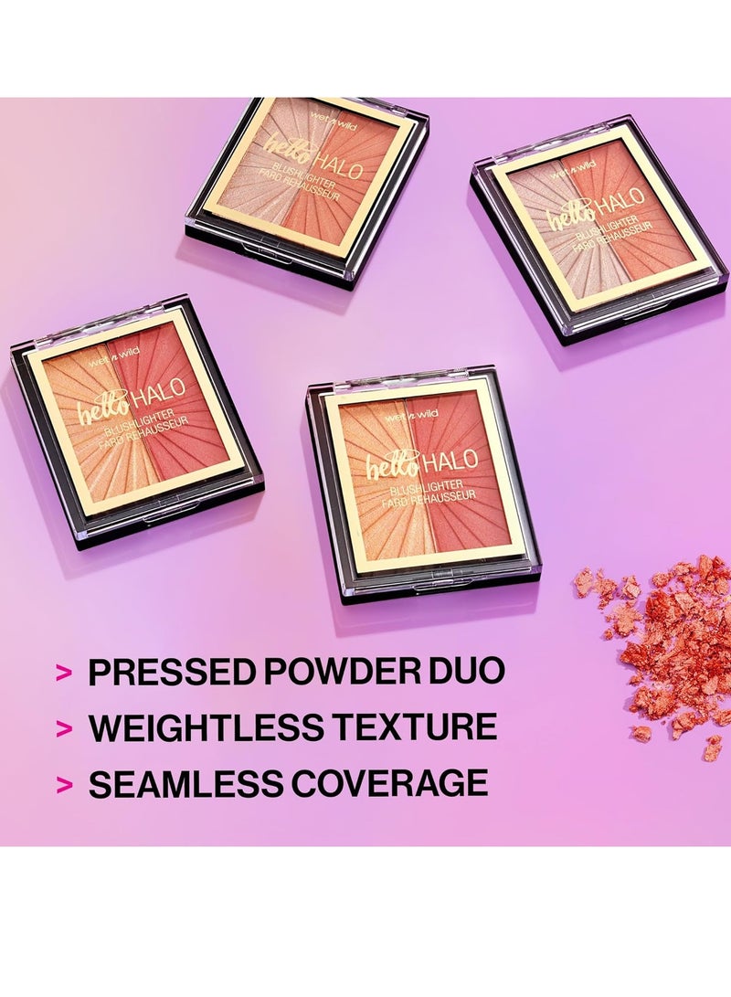 ويت اند وايلد MegaGlo Blushlighter, Blendable Blush & Highlighter Set, Shimmery Metallic Finish, Flash Me Flash Me - Image 3
