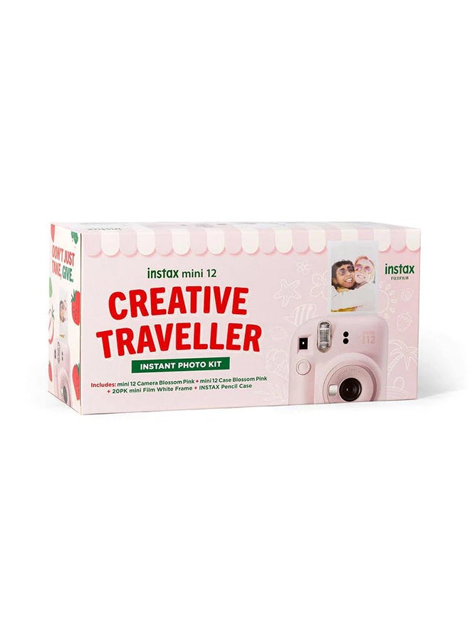 فوجي فيلم Instax Mini 12 Creative Traveller Instant Photo Kit (Blossom Pink)  - Image 2