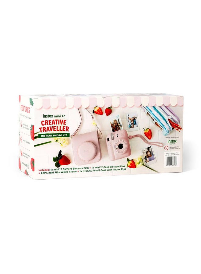 فوجي فيلم Instax Mini 12 Creative Traveller Instant Photo Kit (Blossom Pink)  - Image 3