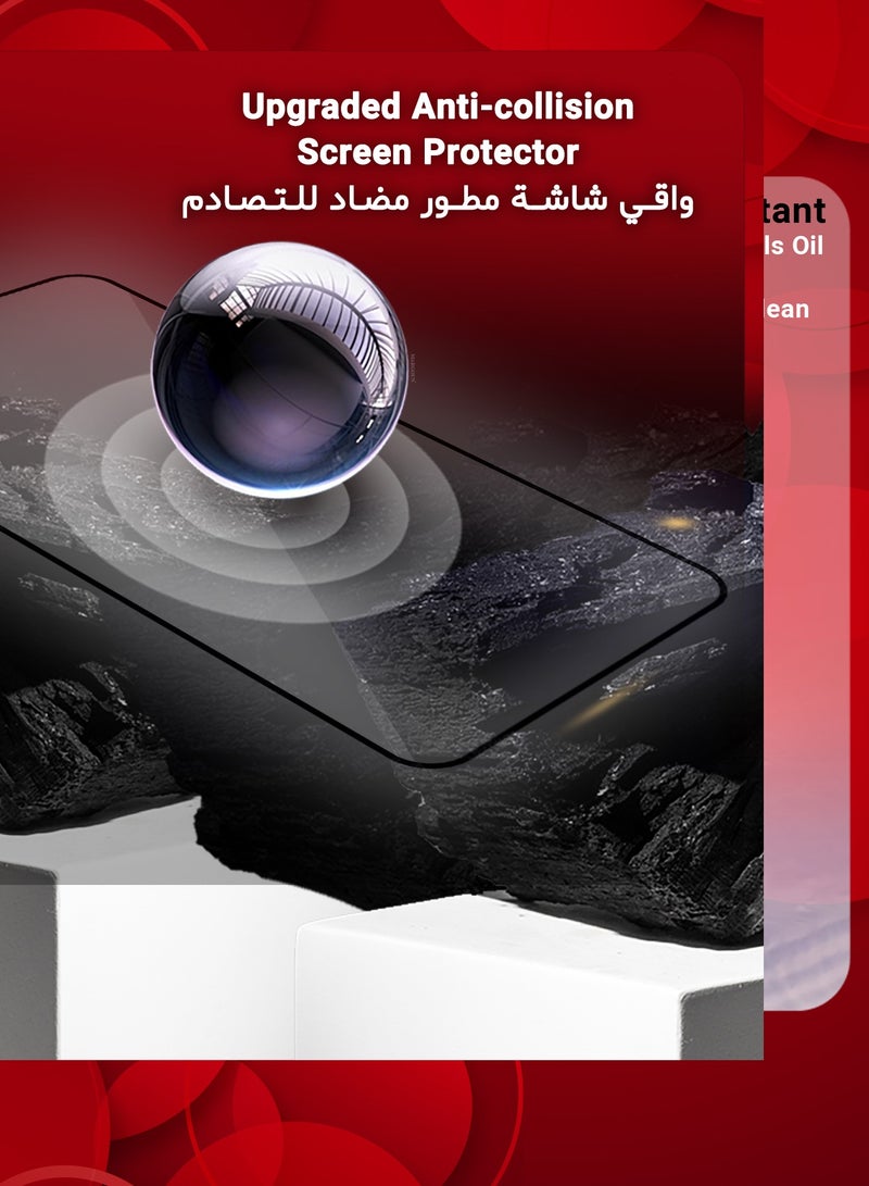 MARGOUN (for Galaxy M55S ) 3Pack Tempered Glass Screen Protector Anti-Scratch Case Friendly HD Protective Film Clear - Image 4