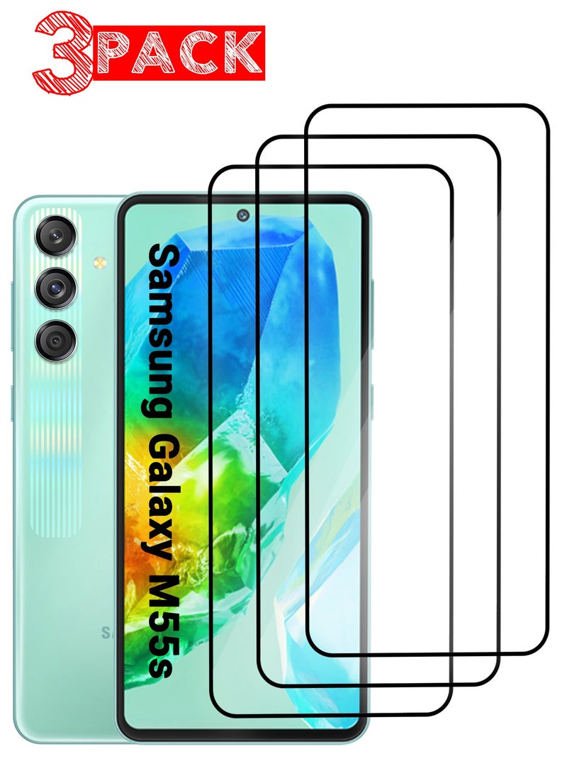 MARGOUN (for Galaxy M55S ) 3Pack Tempered Glass Screen Protector Anti-Scratch Case Friendly HD Protective Film Clear - Image 1