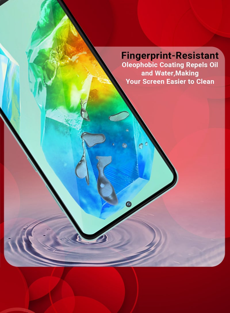 MARGOUN (for Galaxy M55s ) 2Pack Tempered Glass Screen Protector Anti-Scratch Case Friendly HD Clear Protective Film Clear - Image 3