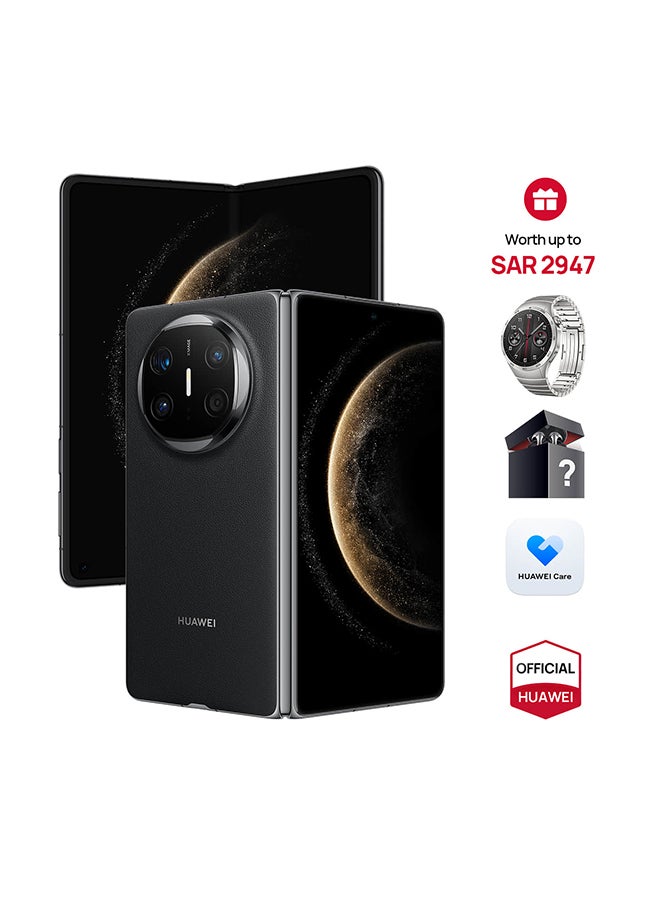 HUAWEI - Mate X6 Dual SIM Foldable Smartphone, 12 GB RAM + 512 GB, Black - Middle East Version with [Free HUAWEI WATCH GT 4 Steel + Mystery Box + Extra 6 Months Warranty] - Image 1