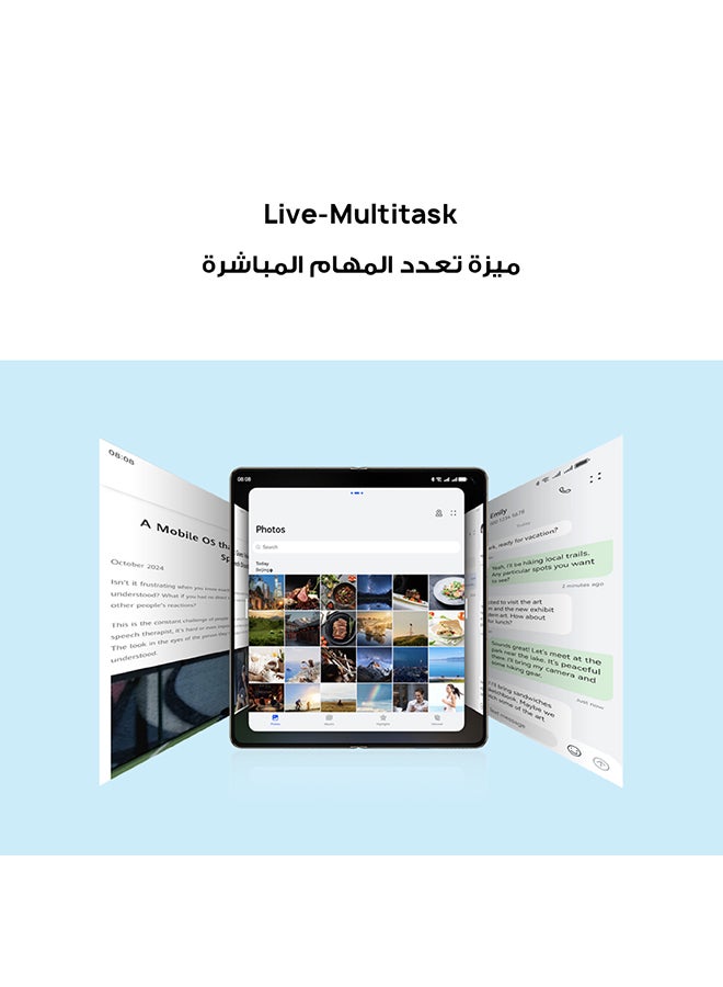 HUAWEI - Mate X6 Dual SIM Foldable Smartphone, 12 GB RAM + 512 GB, Black - Middle East Version with [Free HUAWEI WATCH GT 4 Steel + Mystery Box + Extra 6 Months Warranty] - Image 1