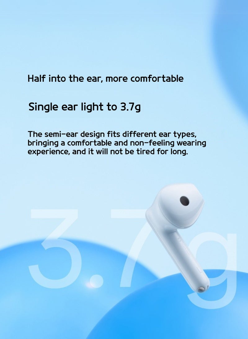 OPPO - Enco Air2 New Sound Edition - True Wireless Earbuds with AI Noise Reduction, 13.4mm Drivers, and Up to 35 Hours Battery Life White - Image 1