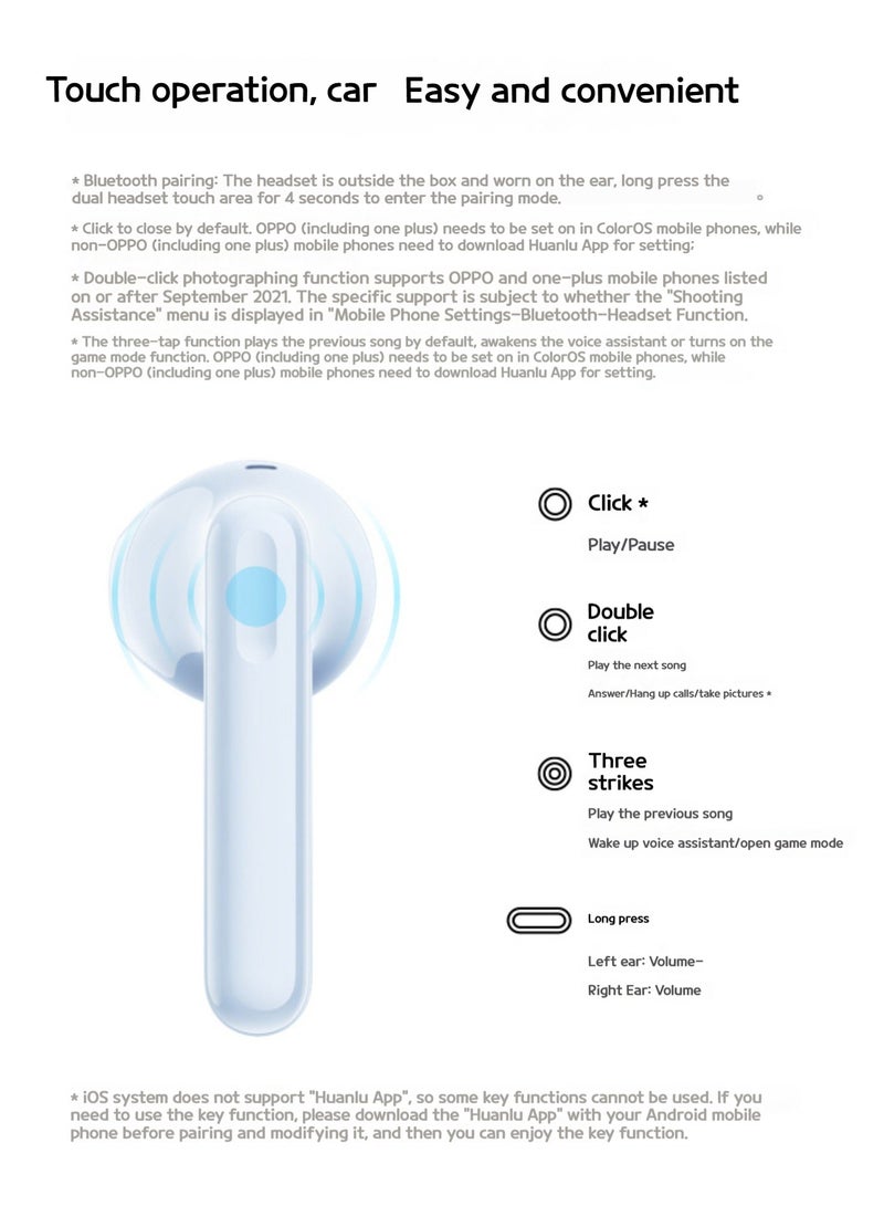 OPPO - Enco Air2 New Sound Edition - True Wireless Earbuds with AI Noise Reduction, 13.4mm Drivers, and Up to 35 Hours Battery Life White - Image 1