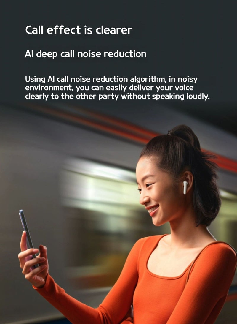 OPPO - Enco Air2 New Sound Edition - True Wireless Earbuds with AI Noise Reduction, 13.4mm Drivers, and Up to 35 Hours Battery Life White - Image 1
