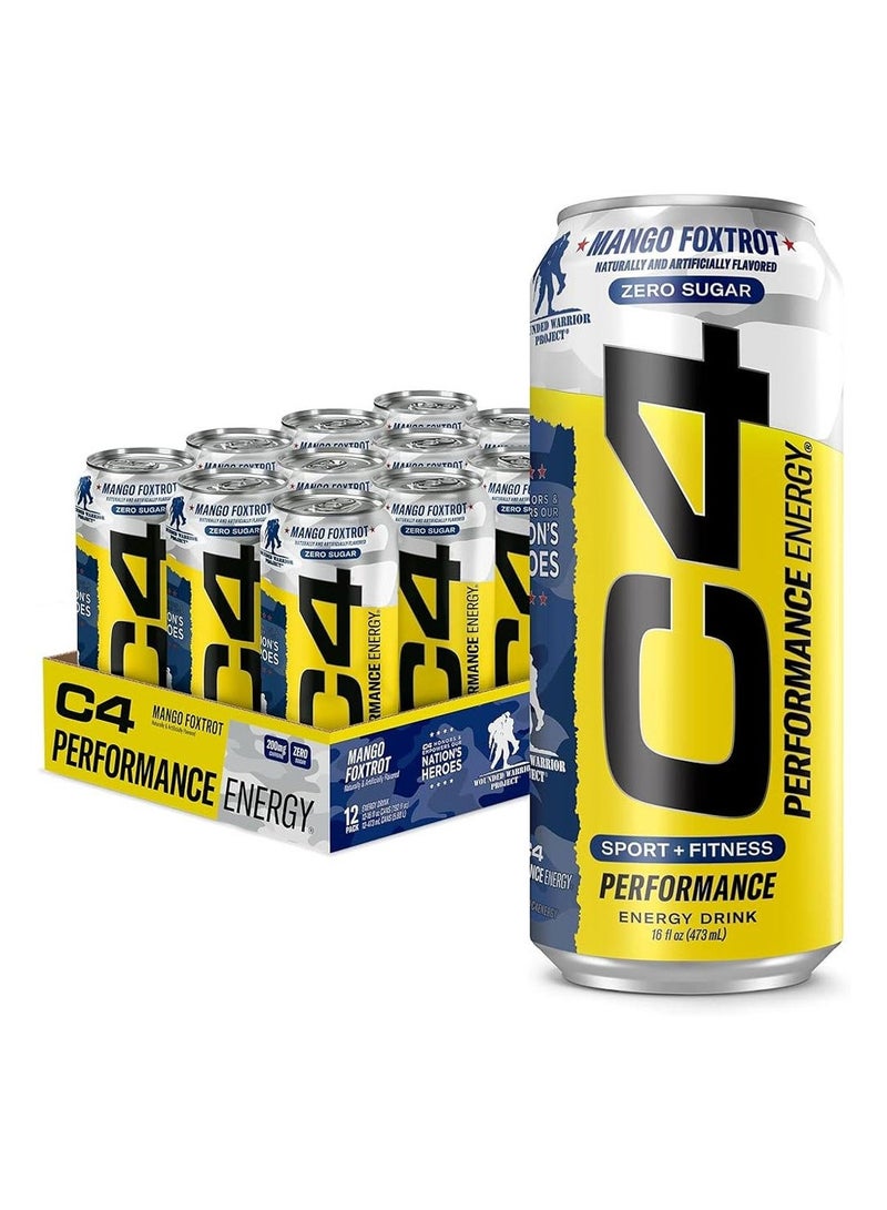 سيلوكور مشروب الطاقة Cellucor C4 473 مل نكهة مانجو فوكستروت عبوة من 12 - Image 1