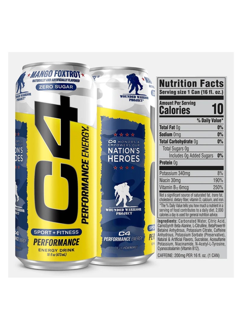 سيلوكور مشروب الطاقة Cellucor C4 473 مل نكهة مانجو فوكستروت عبوة من 12 - Image 3