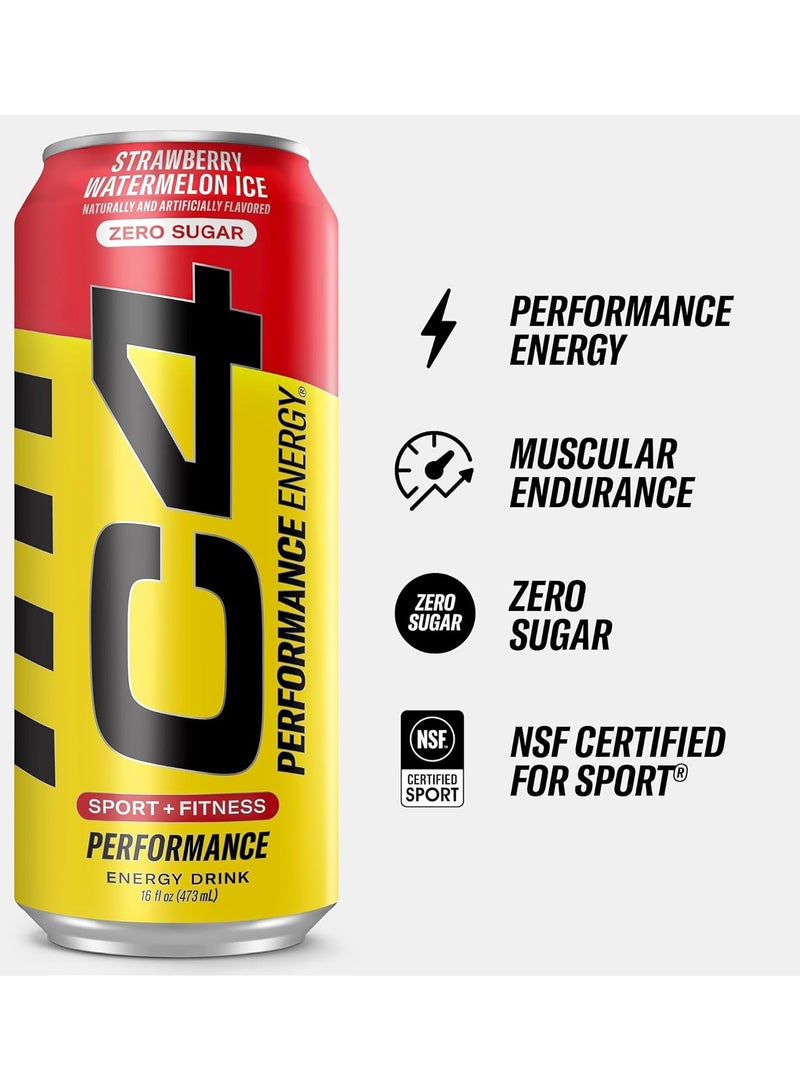 CELLUCOR C4,Energy Drink, Strawberry Watermelon Ice Flavor,473*12 - Image 2