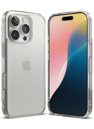 Fusion Case for iPhone 16 Pro Max , Transparent Hard Back Soft Flexible TPU Bumper Scratch Resistant Shockproof Protection Back Cover- Matte Clear - pnsku/N70132277V/45/_/1733118358/4f3ff312-9ac3-4986-89c1-aa04b93d3079