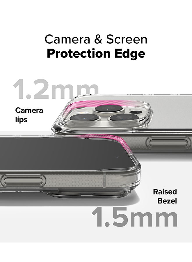Fusion Case for iPhone 16 Pro Max , Transparent Hard Back Soft Flexible TPU Bumper Scratch Resistant Shockproof Protection Back Cover- Matte Clear