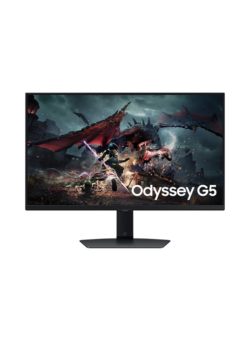 سامسونج - SAMSUNG 27-Inch Odyssey G5, IPS, 2K QHD Refresh Rate 180Hz & Response Time 1ms(MPRT) Gaming Computer Monitor, with AMD FreeSync BLACK - Image 1