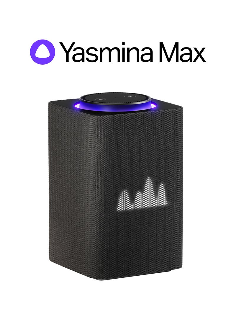 Yasmina - Smart Speaker with Human-Like AI Assistant | Use your voice to control smart home devices via Bluetooth or Wi-Fi, play music, Quran, and more (speaks Arabic, English) | size Max | Black - Image 1
