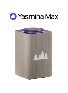 Yasmina Smart Speaker with Human-Like AI Assistant | Use your voice to control smart home devices via Bluetooth or Wi-Fi, play music, Quran, and more (speaks Arabic, English) | size Max | Beige  - Image 1