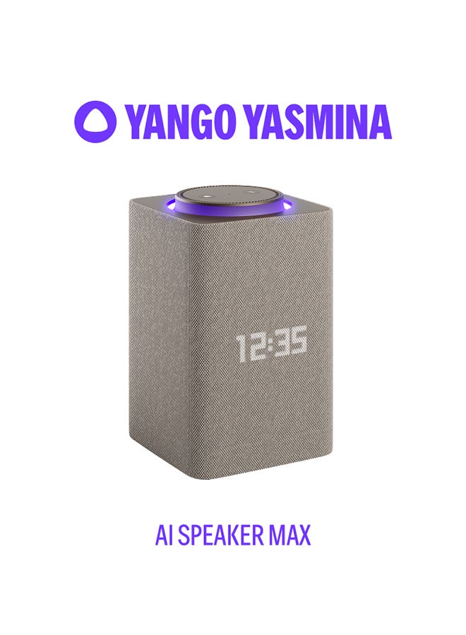 ياسمينة يانغو ياسمينة ماكس | مكبر صوت ذكي يعمل بالذكاء الاصطناعي | صوت دولبي، باس غني، اقتران ستيريو | يتحدث الإنجليزية والعربية | هدية يانغو بلاي أفلام، مسلسلات، موسيقى، قرآن غير محدودة | معلم ومترجم للأطفال | بيج - Image 1