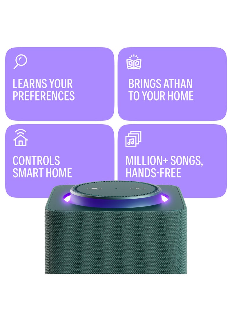Yasmina - Smart Speaker with Human-Like AI Assistant | Use your voice to control smart home devices via Bluetooth or Wi-Fi, play music, Quran, and more (speaks Arabic, English) | size Max | Green - Image 1