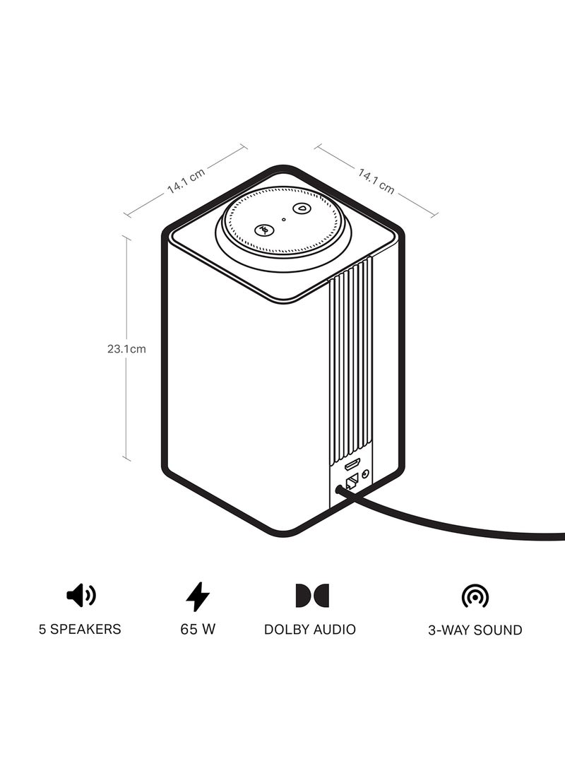 Yasmina - Smart Speaker with Human-Like AI Assistant | Use your voice to control smart home devices via Bluetooth or Wi-Fi, play music, Quran, and more (speaks Arabic, English) | size Max | Green - Image 1