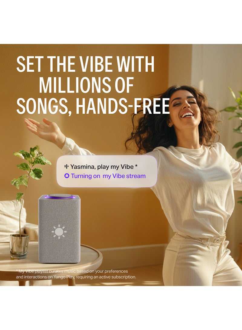 Yasmina - Smart Speaker with Human-Like AI Assistant | Use your voice to control smart home devices via Bluetooth or Wi-Fi, play music, Quran, and more (speaks Arabic, English) | size Max | Green - Image 1