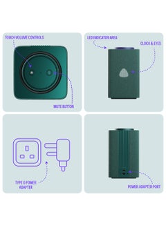 Yasmina Smart Speaker with Human-Like AI Assistant | Use your voice to control smart home devices via Bluetooth or Wi-Fi, play music, Quran, and more (speaks Arabic, English) | size Max | Green  - Image 4