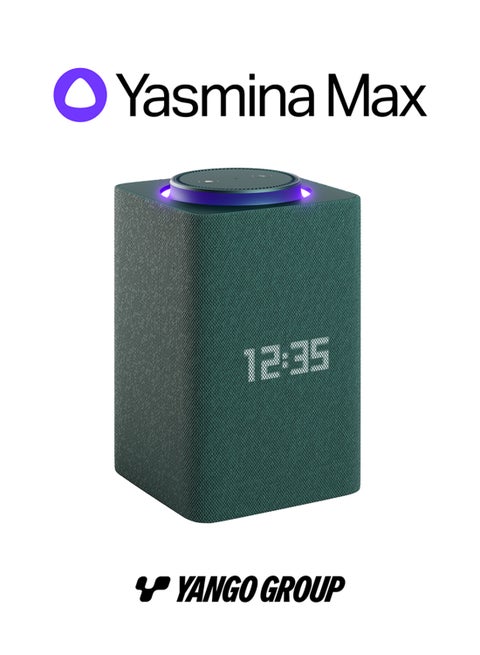 Max | Yango | Smart WiFi Bluetooth Speaker with AI, Dolby Audio Superior Sound, Rich Bass | Fluent in English, Arabic | Play music, Quran | Control Smart home | Zigbee | Stereo Pairing Green
