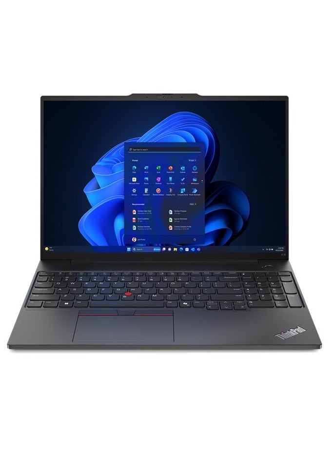 Lenovo ThinkPad E16 Laptop With 16 Inch WUXGA (1920x1200) Display IPS, Intel Core Ultra 7-155H Processor/16GB RAM DDR5/512GB SSD/Intel Arc Graphics/WINDOWS 11 PRO Black  - Image 1