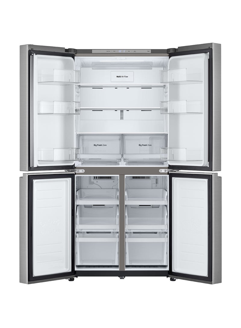 LG - (Gross) 594ℓ / (Net) 464ℓ Capacity  Side by Side Refrigerator - F-Next8 InstaView With Surface LED Lighting GR-B29FFLZB Prime Silver - Image 1