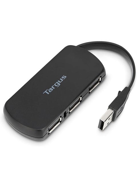 USB 4 Port Hub 2.0 Black