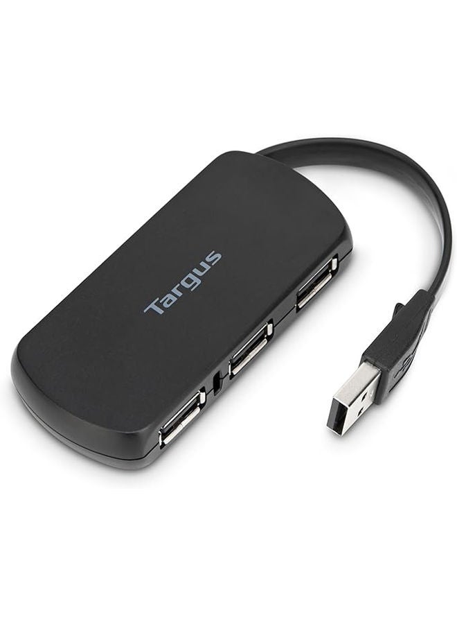 Targus - USB 4 Port Hub 2.0 Black - Image 1